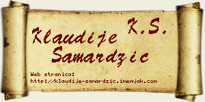 Klaudije Samardžić vizit kartica